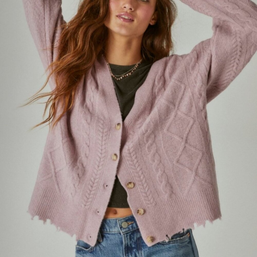 LUCKY BRAND cabled cardigan